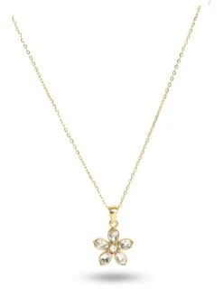 Palmonas 18K Gold Plated Flower Stone Necklace For Women For Women -Gemischtwarenladen Für Damenmode 40a0fa3Pala PM NECKLACE 211 4