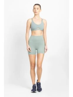 Adidas Yo L Sto Ls Bra Solid Green Training Bra