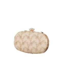 Priyaasi Gold-Gorgeousness Embroidered Beige Color Oval Clutch -Gemischtwarenladen Für Damenmode 4dec697CL BG 10017 5
