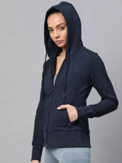 Alcis Women Navy Blue Solid Hooded Sweatshirt -Gemischtwarenladen Für Damenmode 53f92fbWHDAW2000212 3