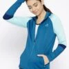Alcis Women Blue Colour Blocked Sporty Jacket