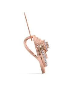 Candere By Kalyan Jewellers 18K Rose Gold BIS Hallmark & Cubic Zirconia Myra Oval Pendant For Women -Gemischtwarenladen Für Damenmode 569af00MPMKD0691 18K RG 4