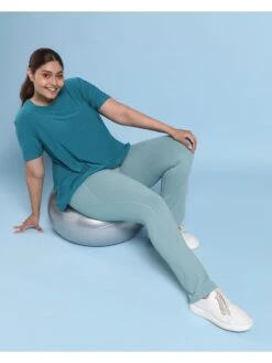 Blissclub Women Teal The Breezy 2-Way Top With BreezeFlo Fabric