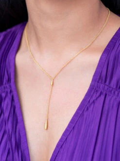 Shaya By CaratLane Right As Rain Necklace In Gold Plated 925 Silver