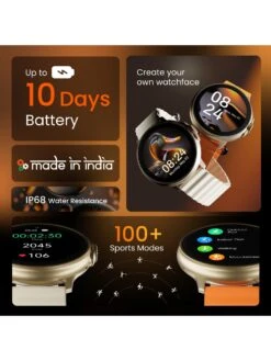 Ambrane Wise Rush Bluetooth Calling Smartwatch With Circular Dial -Cream -Gemischtwarenladen Für Damenmode 5b2c9f3WiseRushCream 7