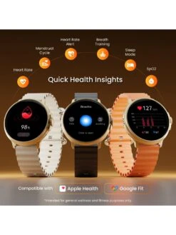 Ambrane Wise Rush Bluetooth Calling Smartwatch With Circular Dial -Cream -Gemischtwarenladen Für Damenmode 5b2c9f3WiseRushCream 8