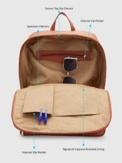 Caprese Adah Laptop Backpack Large Tan -Gemischtwarenladen Für Damenmode 5b330a3LPBPADLGTAN 6