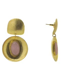 Johori Designer Gold Plated Light Pink Earring -Gemischtwarenladen Für Damenmode 5e14d56JE035 4