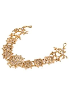 Saraf RS Jewellery Gold Plated Kundan Studded Traditional White Stone Bridal/Party Look Matha Patti -Gemischtwarenladen Für Damenmode 5f6aeacNF SARAF00000713 7