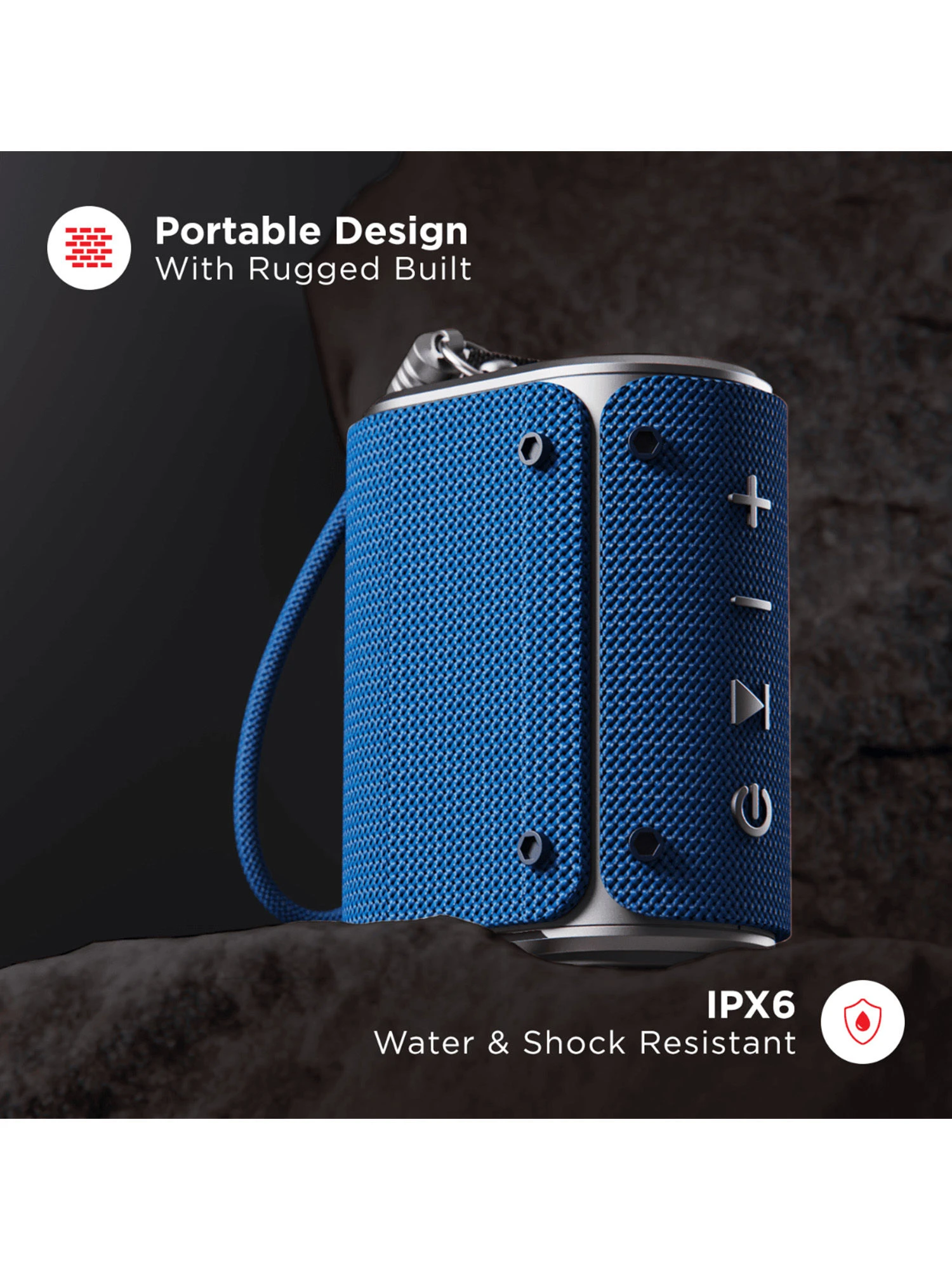 Boat Stone Grenade 5 W Bluetooth Speaker, IPX6 Water & Shock Resistant (Sapphire Blue) 6 Boat Stone Grenade 5 W Bluetooth Speaker, IPX6 Water & Shock Resistant (Sapphire Blue) – Bild 4