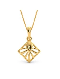 Candere By Kalyan Jewellers BIS Hallmark 14k Lightweight Yellow Gold Pendant For Women