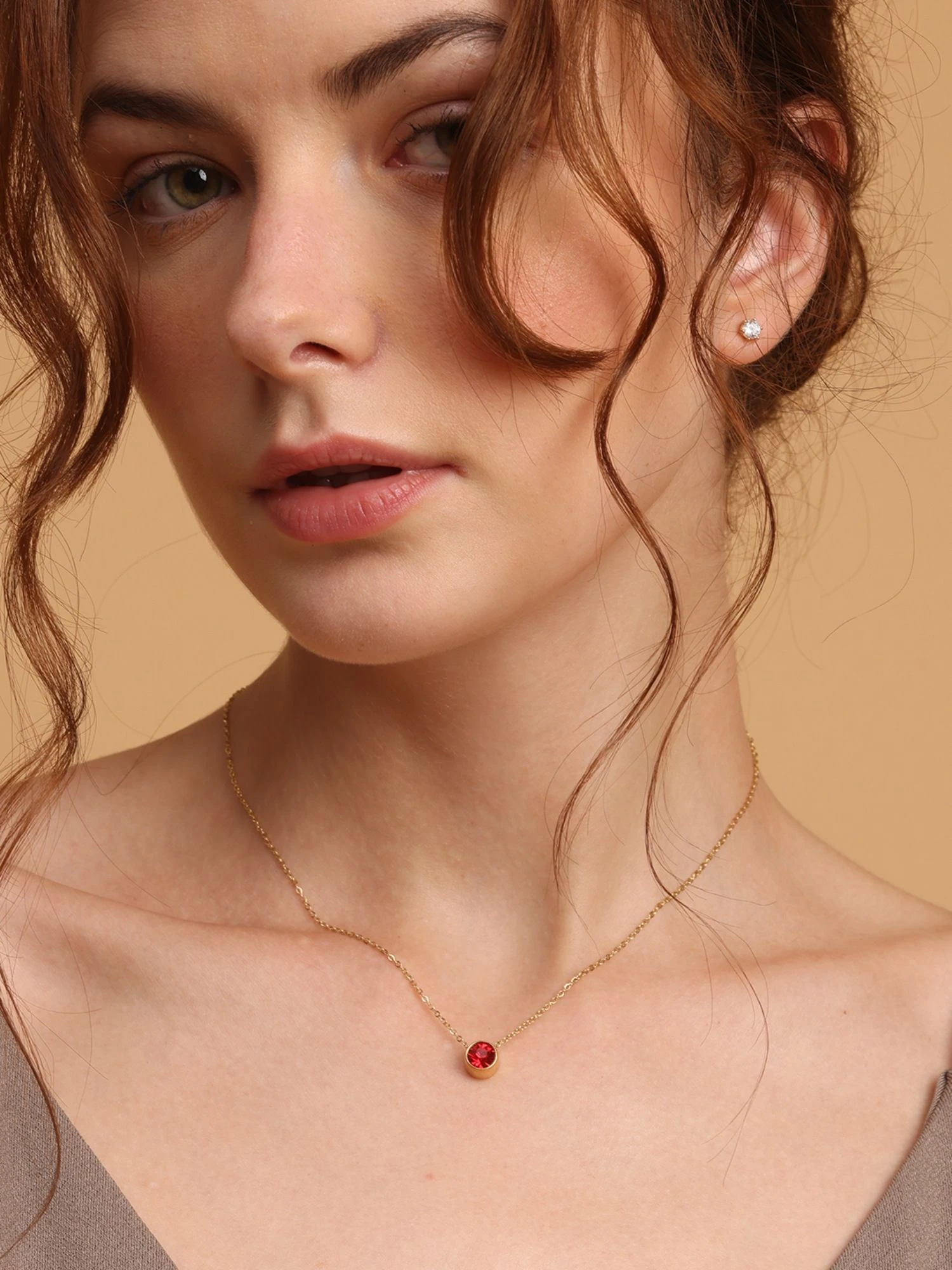 Palmonas 18K Gold Plated January Birthstone Necklace For Women 4 Palmonas 18K Gold Plated January Birthstone Necklace For Women – Bild 2