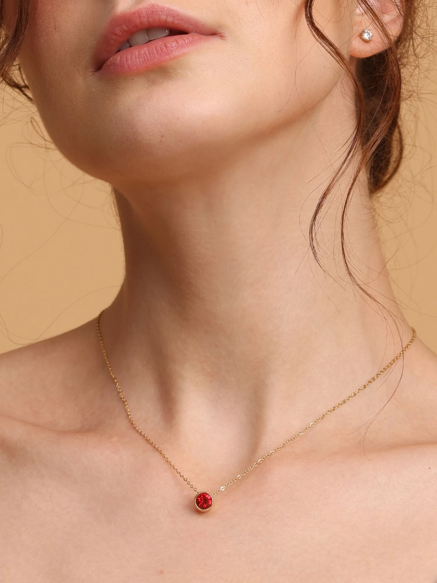 Palmonas 18K Gold Plated January Birthstone Necklace For Women 5 Palmonas 18K Gold Plated January Birthstone Necklace For Women – Bild 3