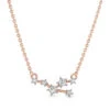 Candere By Kalyan Jewellers 14Kt Rose Gold And Diamond Taurus Zodiac Necklace