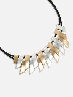 Sohi Women Gold & Silver Metallic Lined Necklace -Gemischtwarenladen Für Damenmode 6f57b29AW23 SOHINC9818 5