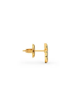 Candere By Kalyan Jewellers 18K Yellow Gold Taurus Stud Earring For Women -Gemischtwarenladen Für Damenmode 7748f8bEarringMPMKG0108 18K YG 3