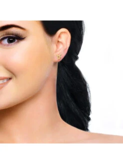 Candere By Kalyan Jewellers 18K Yellow Gold Taurus Stud Earring For Women -Gemischtwarenladen Für Damenmode 7748f8bEarringMPMKG0108 18K YG 5