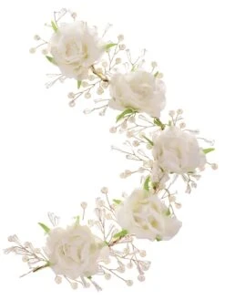 Saraf RS Jewellery White Rose Pearl Beaded Designer Bridal Hair Accessory -Gemischtwarenladen Für Damenmode 7a87130SJHC1777 4