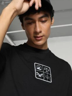 Puma CLASSIC ICONS OF UNITY Graphic Unisex Black T-Shirt -Gemischtwarenladen Für Damenmode 83e98aaMD62567301 3