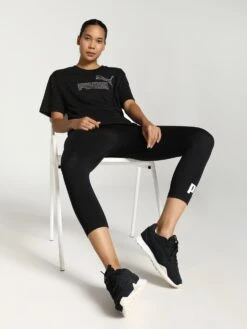 Puma Essentials+ MARBLEIZED Relaxed Women Black T-Shirt -Gemischtwarenladen Für Damenmode 83e98aaMD67758901 4