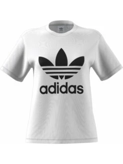 Adidas Originals Women Trefoil Tee White Casual T-shirts