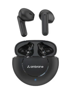 Ambrane Dots Muse True Wireless Earbuds With 23 Hours Playtime, Easy Touch Controls, IPX4 Black