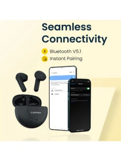 Ambrane Dots Muse True Wireless Earbuds With 23 Hours Playtime, Easy Touch Controls, IPX4 Black -Gemischtwarenladen Für Damenmode 9457e71AMBRA00000083 5