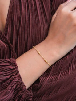 Shaya By CaratLane Grow With The Flow Bracelet In Gold Plated 925 Silver