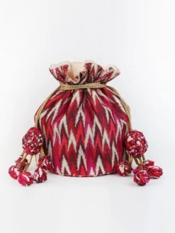 Vareli Bafna Designs Ikkat Multi Colour Potli