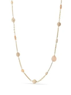 ToniQ Stylish Gold Plated Pink Beaded Long Necklace For Women 12 ToniQ Stylish Gold Plated Pink Beaded Long Necklace For Women -Gemischtwarenladen Für Damenmode 9ad2884OSS29TIJB10 5