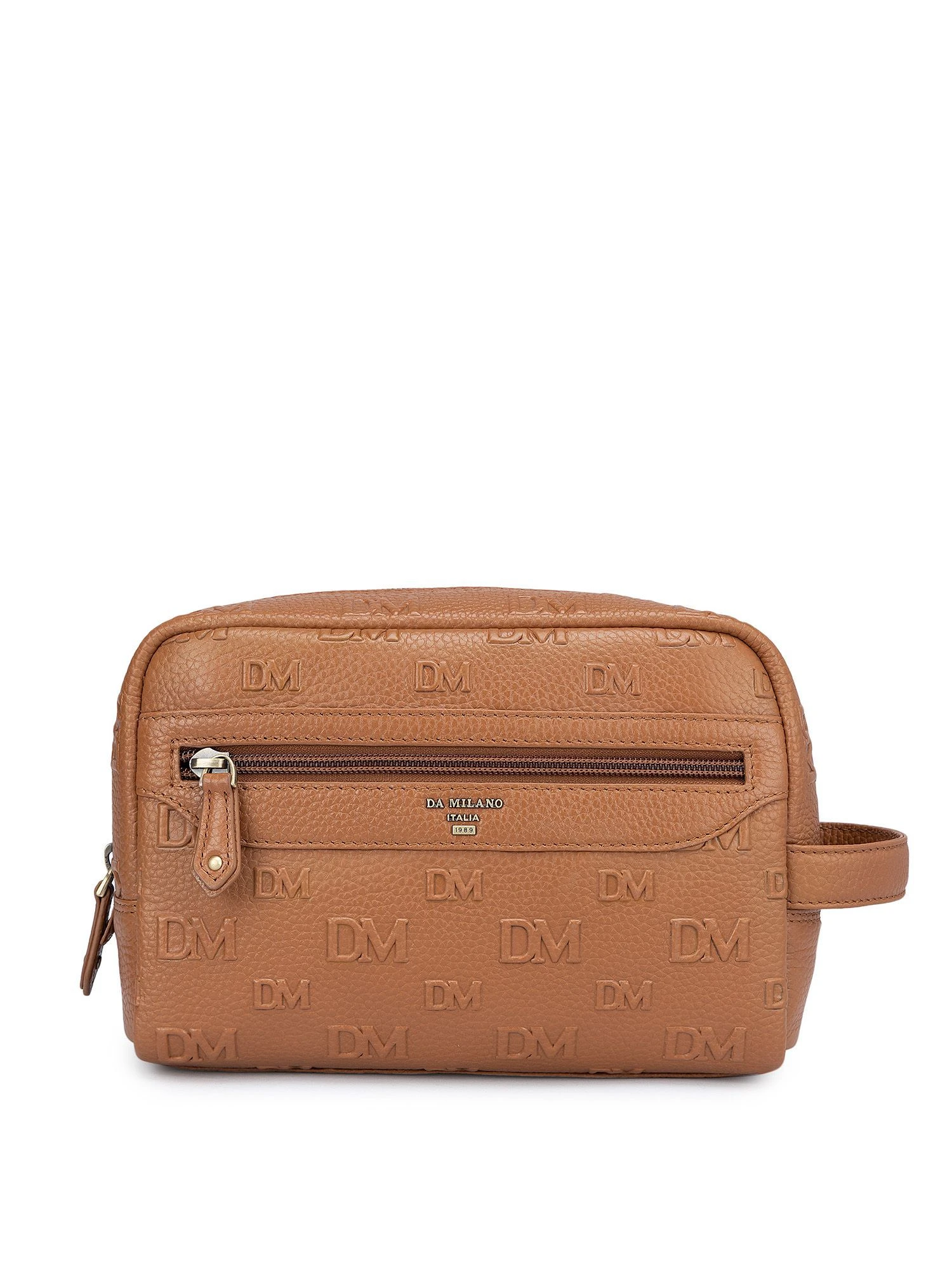 Da Milano Genuine Leather Brown Vanity Pouch 3 Da Milano Genuine Leather Brown Vanity Pouch