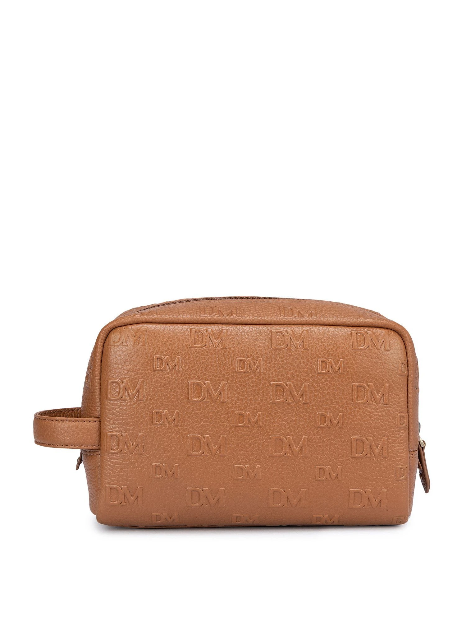 Da Milano Genuine Leather Brown Vanity Pouch 6 Da Milano Genuine Leather Brown Vanity Pouch – Bild 4