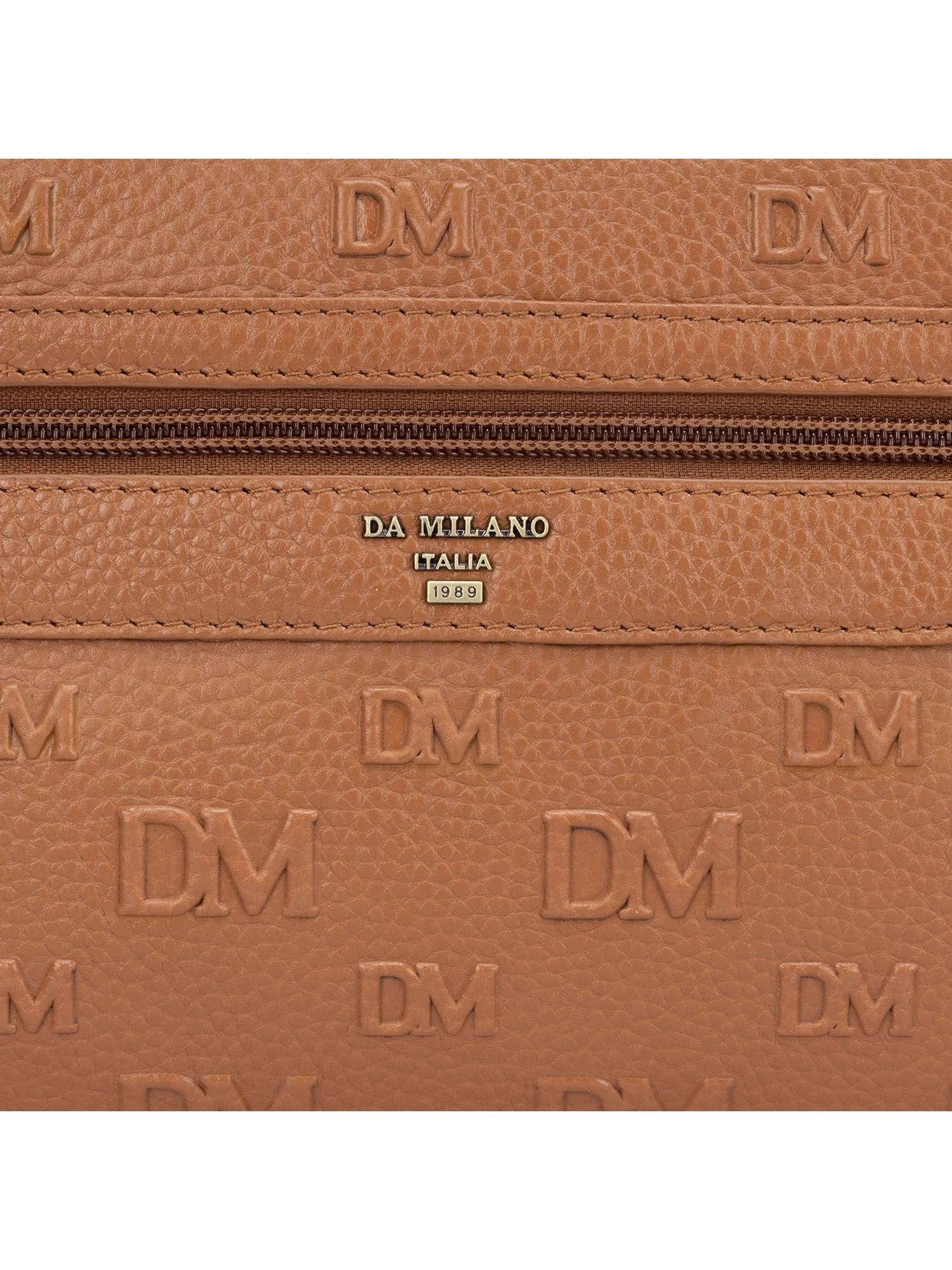 Da Milano Genuine Leather Brown Vanity Pouch 9 Da Milano Genuine Leather Brown Vanity Pouch – Bild 7