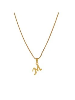 Estele Valentine Gift - Gold Plated Initial M Letter Pendant For Women 9 Estele Valentine Gift - Gold Plated Initial M Letter Pendant For Women -Gemischtwarenladen Für Damenmode a0786781010 M IG PENDANT 151 3