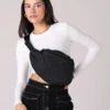 MIXT By Nykaa Fashion Black Quilted Crossbody Fanny Pack -Gemischtwarenladen Für Damenmode a0fc8c8SL050539 1