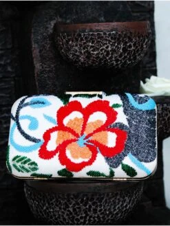 NR By Nidhi Rathi Women Multi-Color Embellished Box Clutch