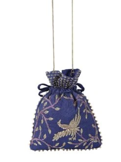 5 Elements By Radhika Gupta Blue Handcrafted Potli 8 5 Elements By Radhika Gupta Blue Handcrafted Potli -Gemischtwarenladen Für Damenmode a3c1198M5ELEM00001135 3