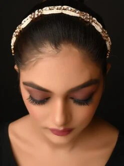 AG'S Pearls White Gold Plated Kundan Sheesh Phool