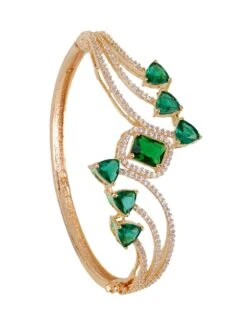 Saraf RS Jewellery Gold Plated With Green American Diamond Studed Handcrafted Stylish Bracelet -Gemischtwarenladen Für Damenmode a9a359bSJBR1103 2