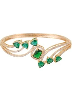 Saraf RS Jewellery Gold Plated With Green American Diamond Studed Handcrafted Stylish Bracelet -Gemischtwarenladen Für Damenmode a9a359bSJBR1103 3