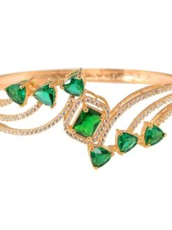 Saraf RS Jewellery Gold Plated With Green American Diamond Studed Handcrafted Stylish Bracelet -Gemischtwarenladen Für Damenmode a9a359bSJBR1103 6