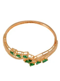 Saraf RS Jewellery Gold Plated With Green American Diamond Studed Handcrafted Stylish Bracelet -Gemischtwarenladen Für Damenmode a9a359bSJBR1103 7