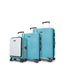 Assembly Hard Body Set Of 3 Luggage Trolley-Polycarbonate Suitcase-74, 61 & 54 Cm-Teal