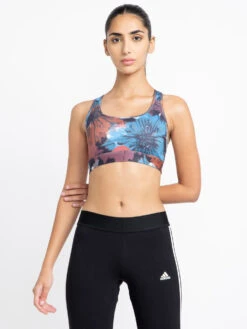 Adidas 3si Cp Slv Polo Printed Multi Color Training Bra