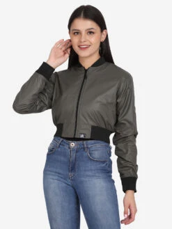 Aesthetic Bodies Women's Bomber Jacket Olive