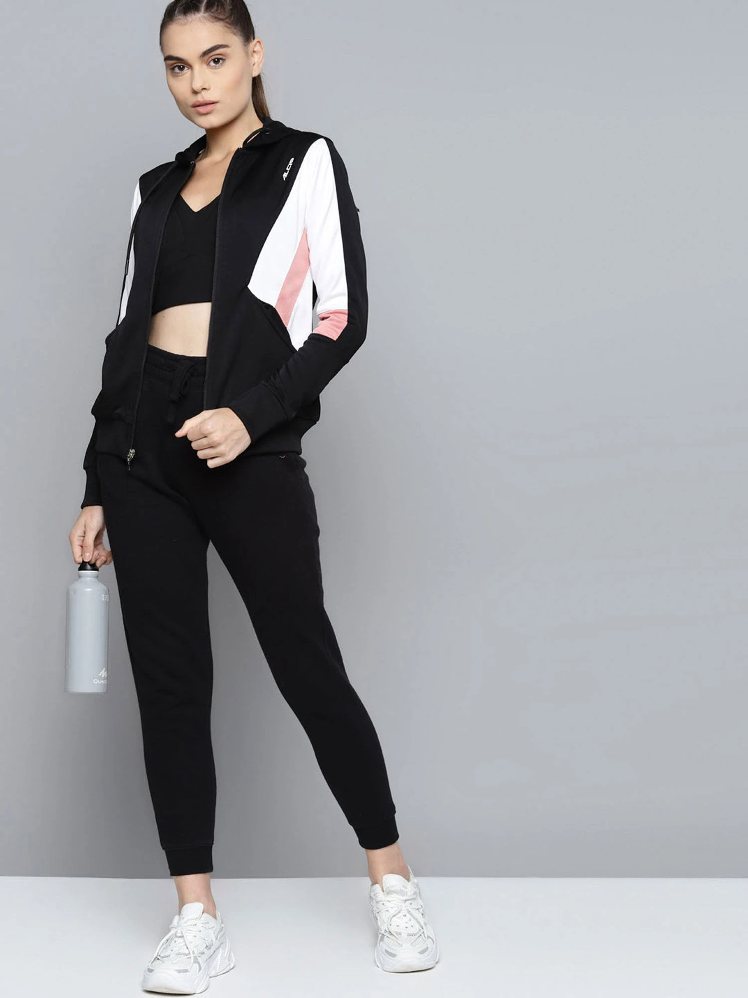 Alcis Women Black White Colourblocked Sporty Jacket 7 Alcis Women Black White Colourblocked Sporty Jacket – Bild 5