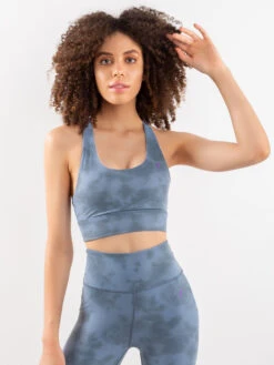 Gemischtwarenladen Für Damenmode 23 SKNZ Blue Tie Dye Ultrasuave Padded Sports Bra