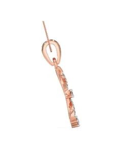 Candere By Kalyan Jewellers 18K BIS Hallmark & Cubic Zirconia Sparkly Wave Pendant For Women -Gemischtwarenladen Für Damenmode aeb3f00MPMKD0466 18K RG 4