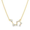 Candere By Kalyan Jewellers 14Kt Yellow Gold And Diamond Leo Zodiac Necklace