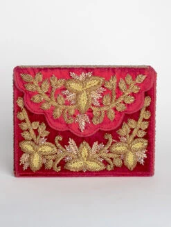 Adora By Ankita Maroon Zarin Scallop Bag